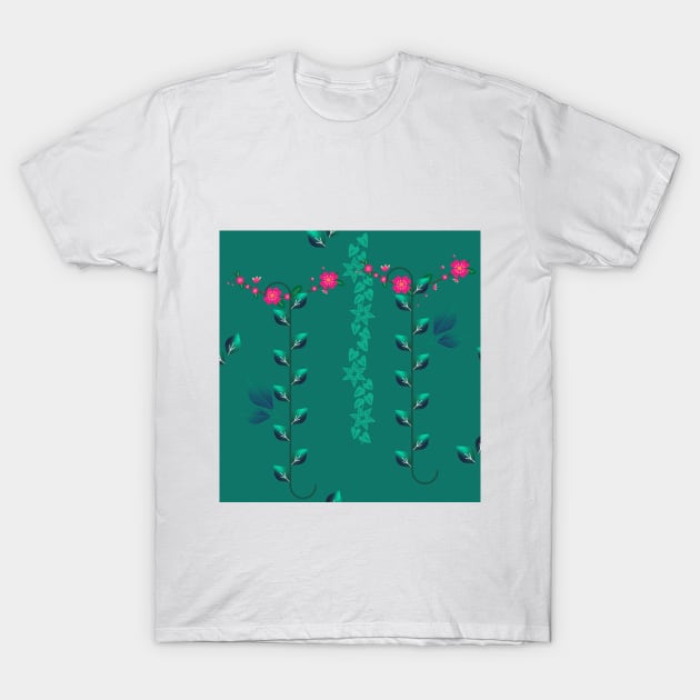 Vine leave pattern T-Shirt by Jesscreative